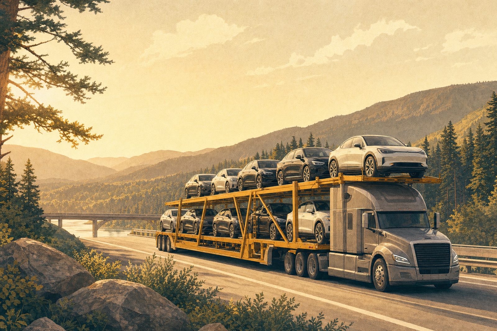 Extended Stinger-Steer Auto Carrier